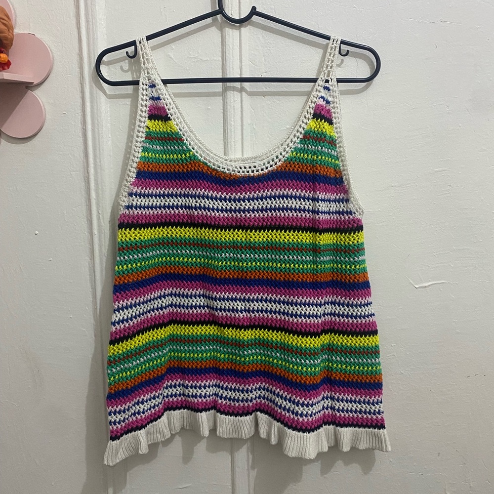 Vibrant Striped Knit Tank